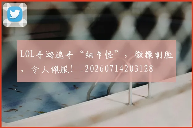 LOL手游选手“细节怪”，微操制胜，令人佩服！_20260714203128